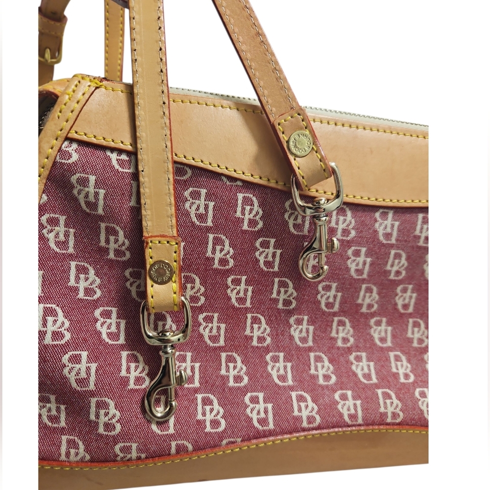 Dooney & Bourke Red Monogram Canvas Crossbody Bag - Picture 2 of 7